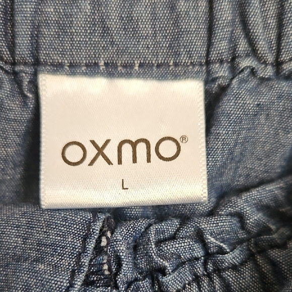 Oxmo Blue Button Up Romper - Picture 2 of 6